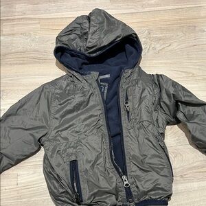 GAP Baby Gray/ Green Jacket with Navy Label